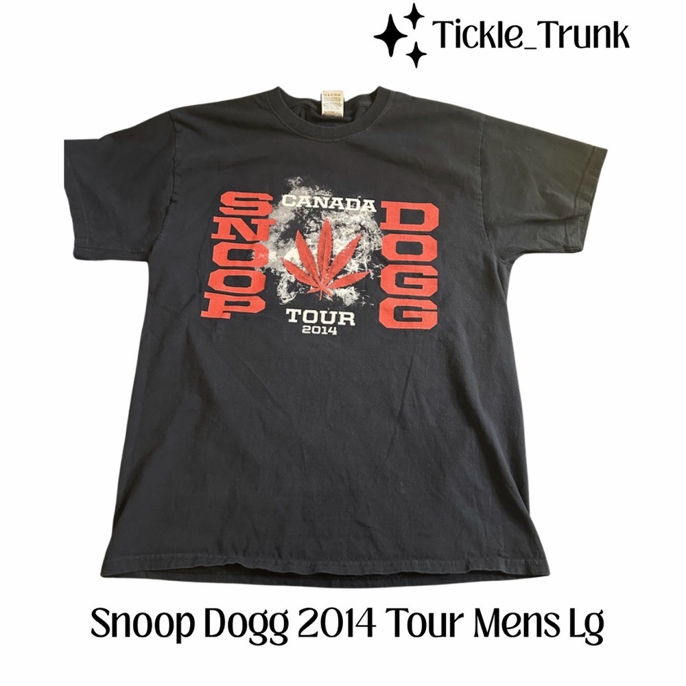 Snoop Dogg 2014 Tour Men’s Lg Black Graphic Tee
